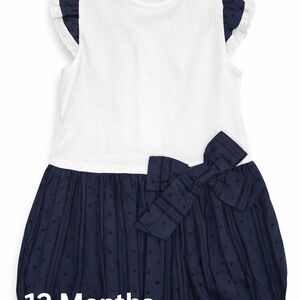 Navy and White Kids Casual 'Bubble' Dress